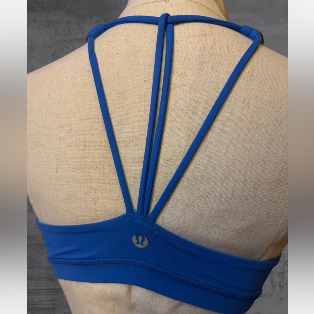 Lululemon Trinity‎ Padded Blue Strappy Sports Bra - Picture 4 of 7